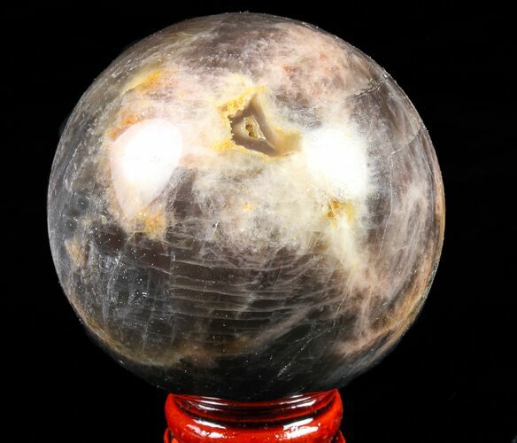 Polished, Black Moonstone Sphere - Madagascar #78934